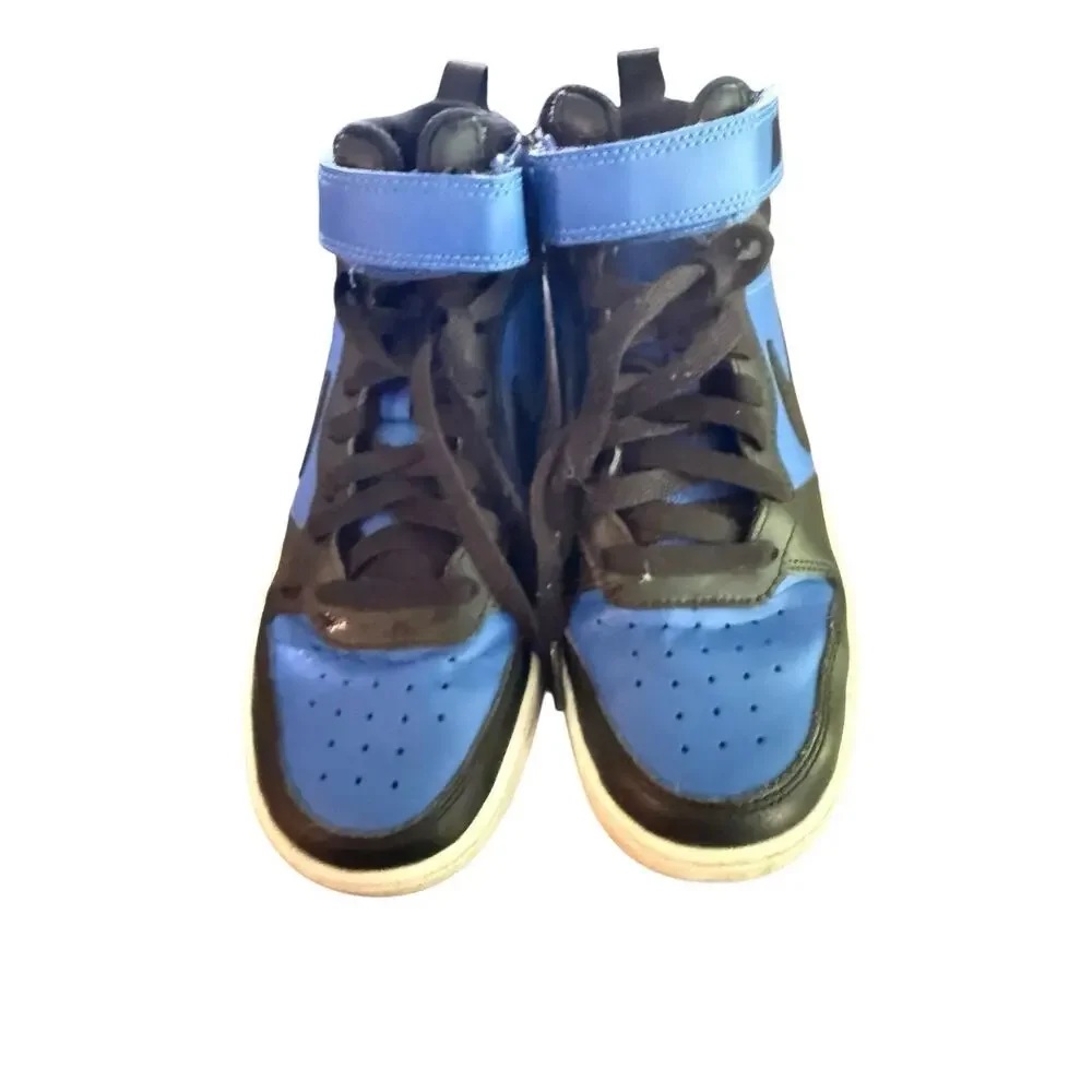 Nike Court Borough Mid 2 Shoes Youth Size 5Y Black Blue High Top CD7782-404 Kids
